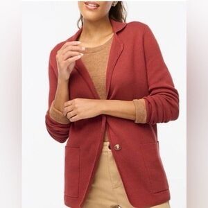 J. Crew Two Button Sweater Blazer Womens Medium New Cotton